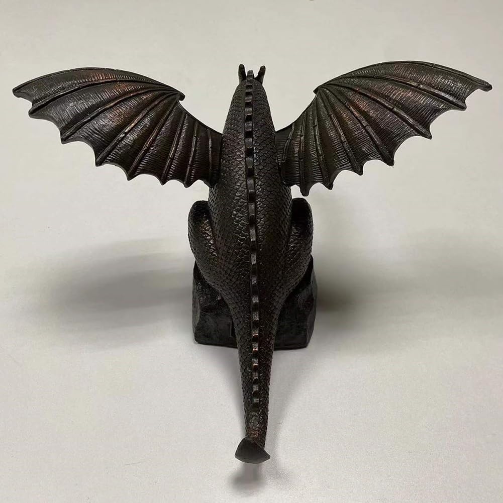 Fontana da esterno a forma di drago - Statua da giardino a forma di drago sputacchiere for laghetti koi, cortili e giochi d'acqua (design resistente alle intemperie)