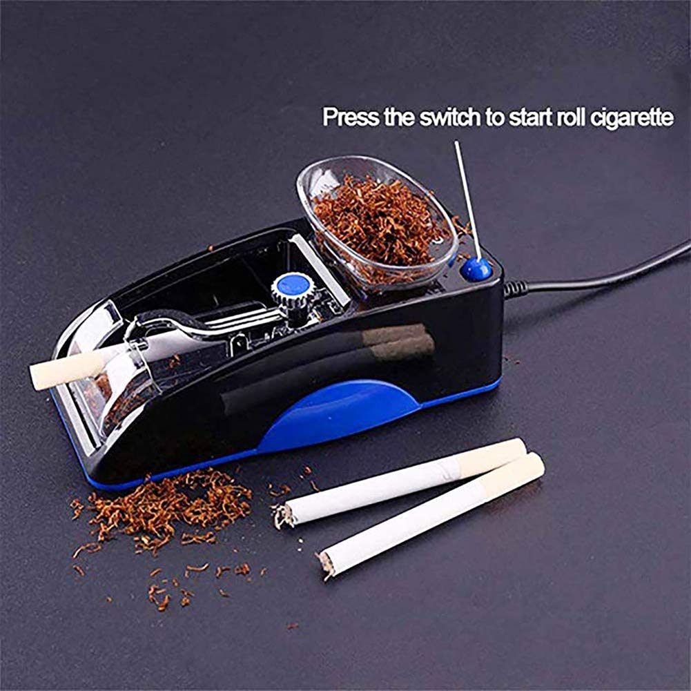 Rullo per Sigaretta elettrica, Sigaretta elettrica, Macchina Automatica for arrotolare Il Tabacco, Mini Macchina(Blue)