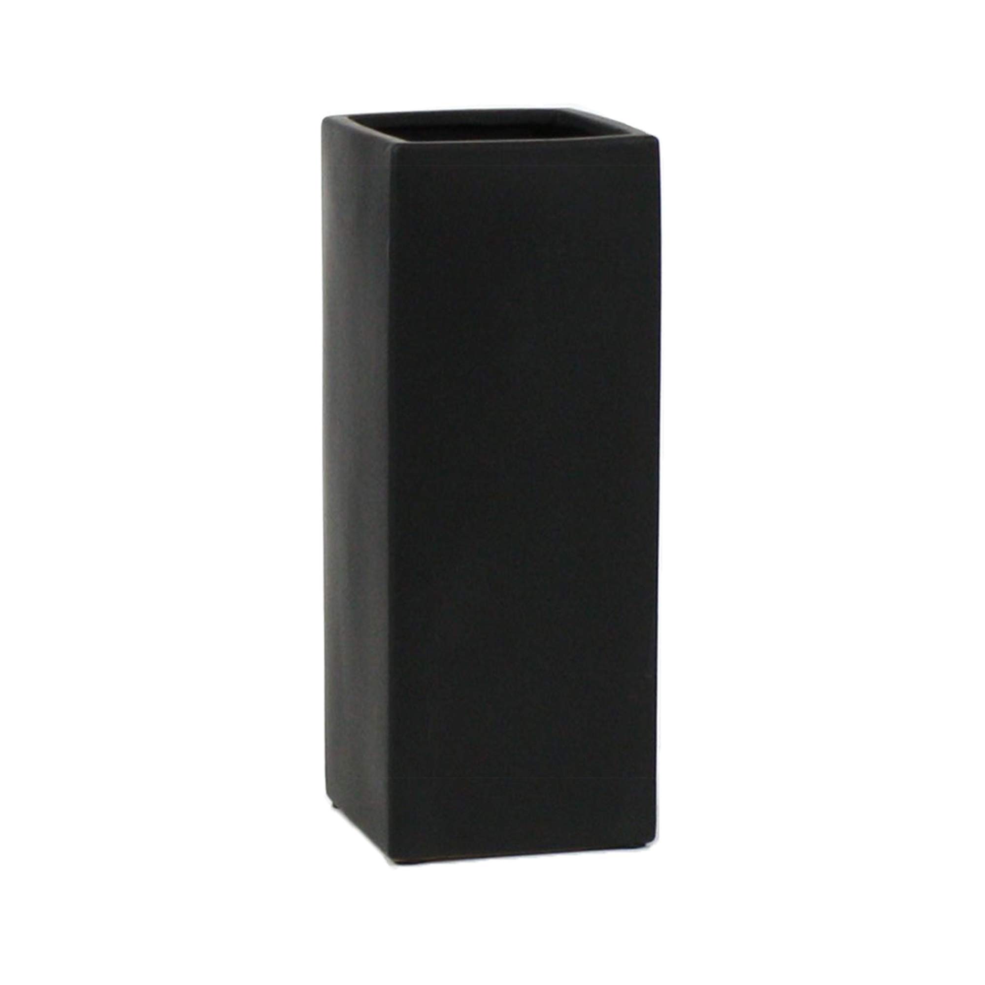 WGV Ceramic Block Vase 5" W x 14" H, (Multiple Size/Color Choices) Matte Tall Square Flower Planter Pot, Accents Home Office Tabletop Decor, Ideal