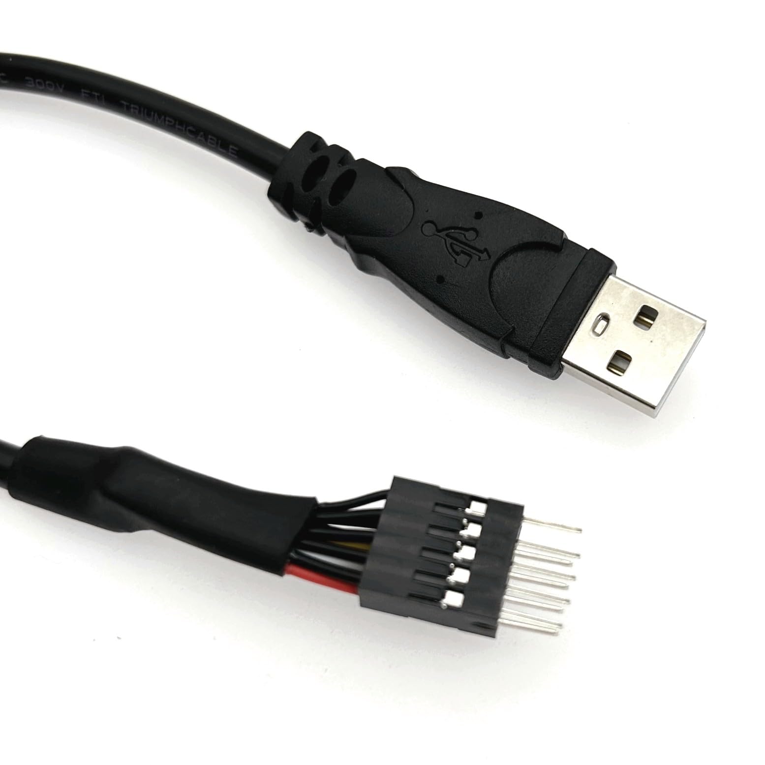 Adattatore Splitter Interno USB 9 Pin Maschio A 2 Femmine | Cavo Hub Moltiplicatore Di Porte Per Scheda Madre | Prolunga Per Connettore Pannello Frontale E Lettore Di Schede Con Nastro Adesivo - 2