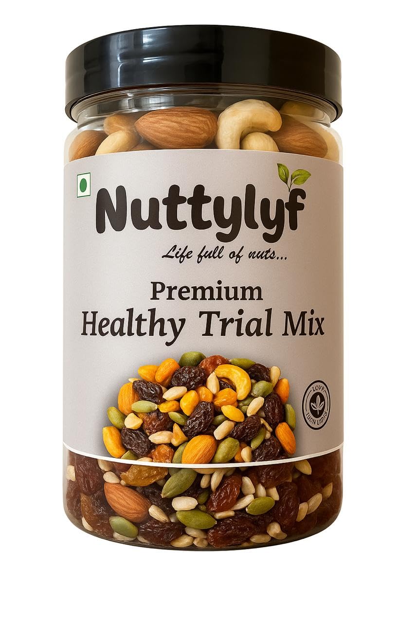 Healthy Dry Fruits Mix, Premium Trail Mix | Mixed Nuts | Almonds | Cashews | Cranberry | Pumpkin Seeds | Sunflower Seeds |Candied Amla, Reusable Jar (400 GRAM, Mixed Nuts And Dried Fruits)-image-26