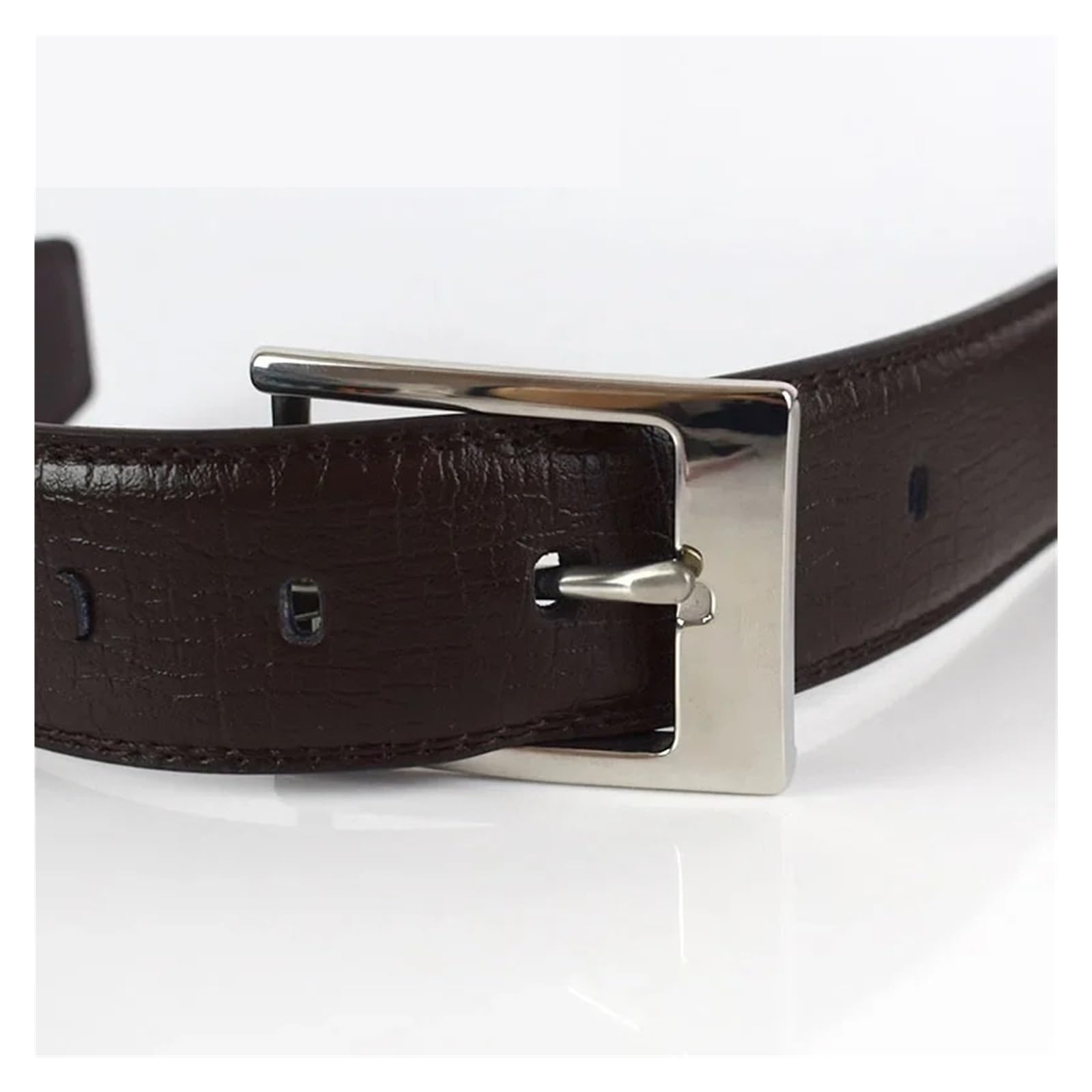 Generico 1 pezzo/3 pezzi 35mm fibbia della cintura in acciaio inossidabile fibbia ad ago da uomo testa della cintura accessori decorativi hardware artigianale in pelle fai da te(3pcs)