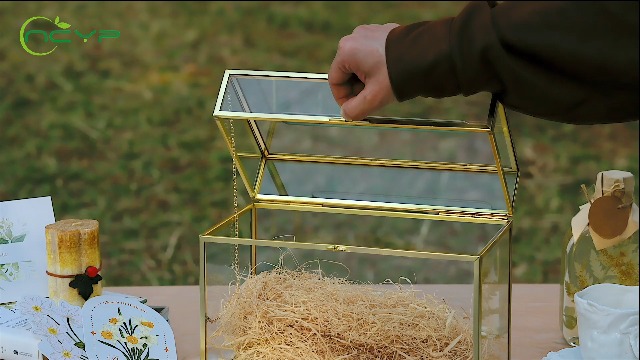 Scatola Biglietti Nozze Vetro - Con Fessura E Lucchetto A Cuore Per Matrimonio