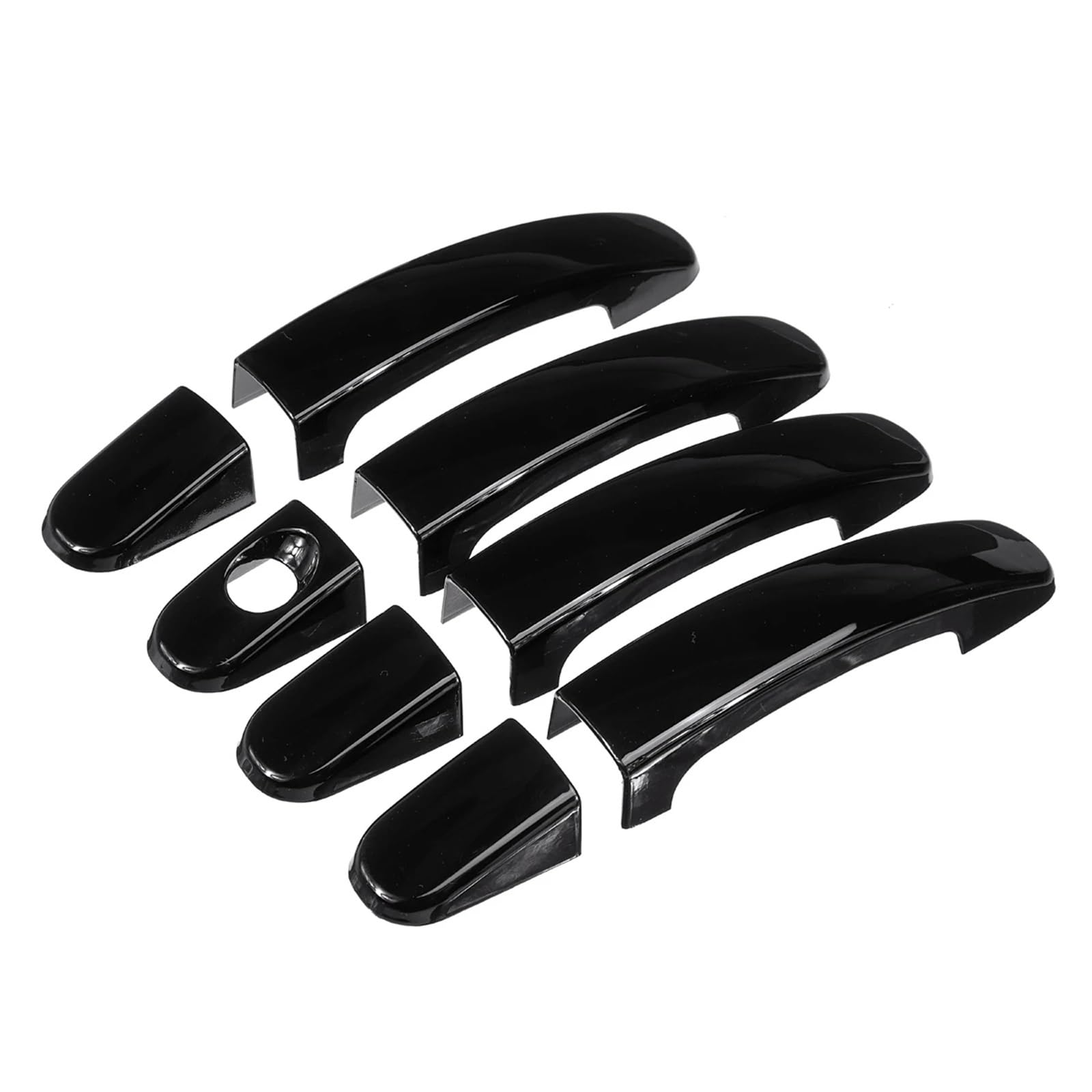 RDWSPLI Exterior Handle Shell Compatible with for Ranger for T6 for MK2 for PX2 2012-2018 4 Door Handle Covers 8 PCS Set Car ABS Glossy Black