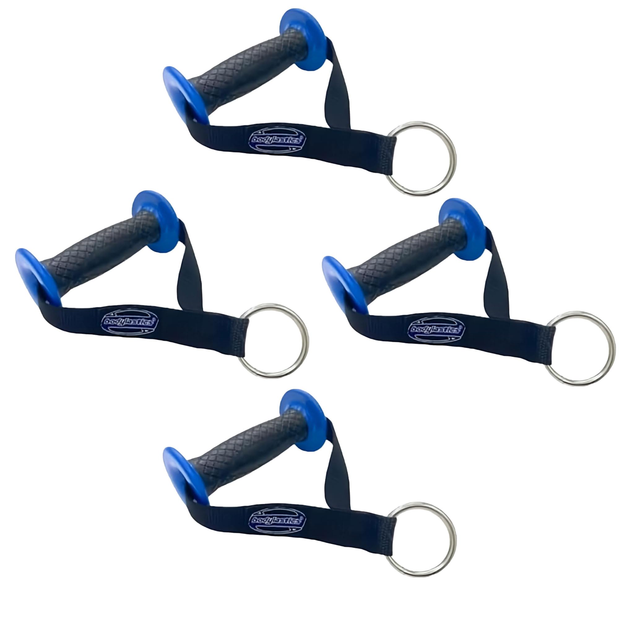Bodylastics Más Alta Calidad – Upgraded Gimnasio Bandas de Resistencia Asas ABS sólido núcleos, TPR de Agarre de Lino, Super Fuerte Nylon Webbing, y de Gran Calibre Soldado Juntas tóricas (Set de 2)