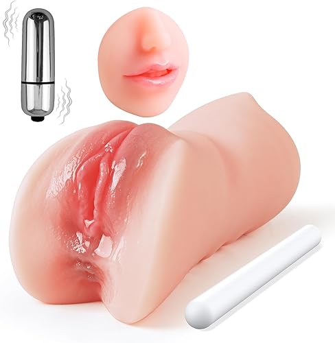 CYFGZK - Masturbador masculino 3 en 1 de bolsillo con vibrador de bala, muñeca sexual CYFGZK para adultos, mamada masculina con textura realista 3D, disponible en Yaxa Colombia