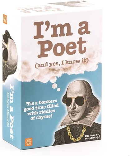 Soy un poeta, el divertido juego de resolución de acertijos, adivina la frase de rima, juego de cartas para la noche de juegos familiares y grupos