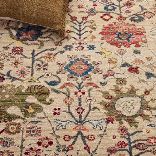 Tapete corredor SAFAVIEH Kashan 2'6" x 6' beige y topo miniatura 5
