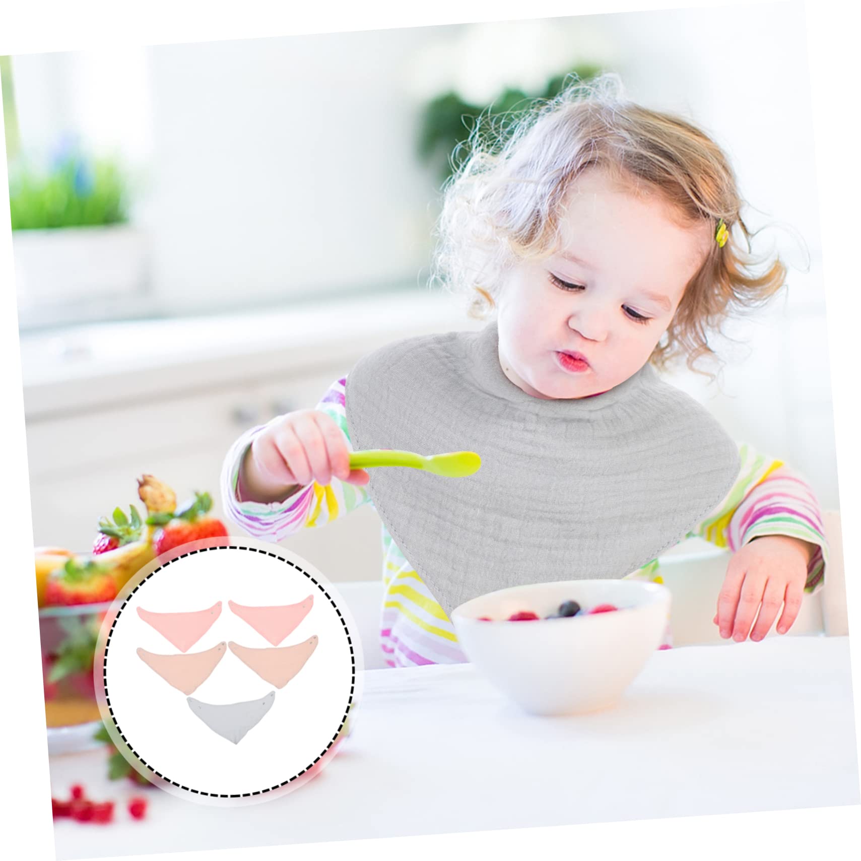 TOYANDONA Asciugamano Triangolare 25 Pezzi Salviette Per Bambini Asciugamano Bambino Hijab Bavaglino Per Bambini Bavaglini Pranzo Per Saliva Per Bambino Bavaglini
