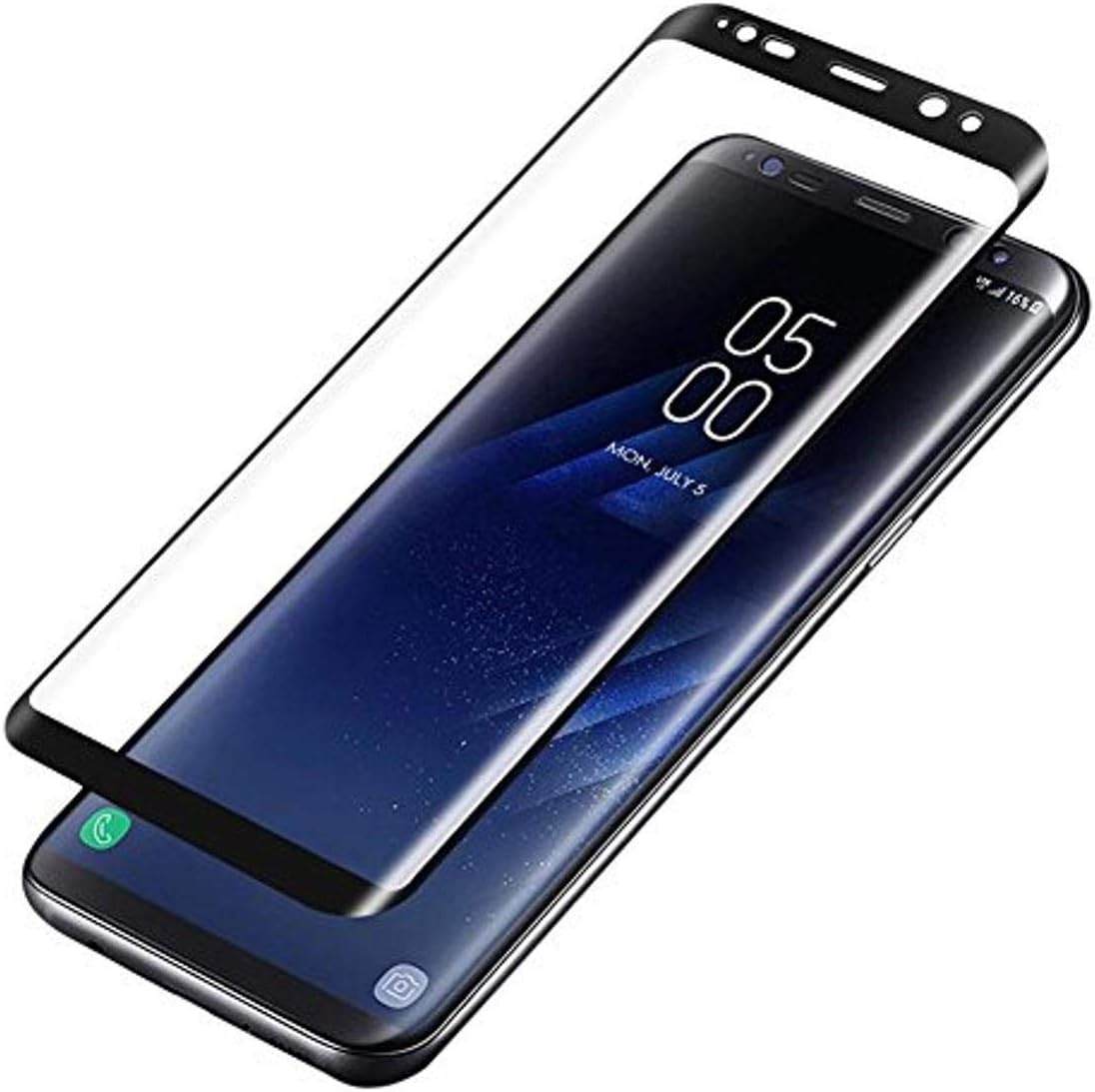 Curmax rgy-fshfgh Galaxy S8 Screen Protector[2-Pack] [3D Curved Edge] 100% Full Screen Coverage[Case Friendly] Ultra HD [Anti-Fingerprint] [Anti-scratch] with Updated Design Soft PET Material for Galaxy S8 Phone Film