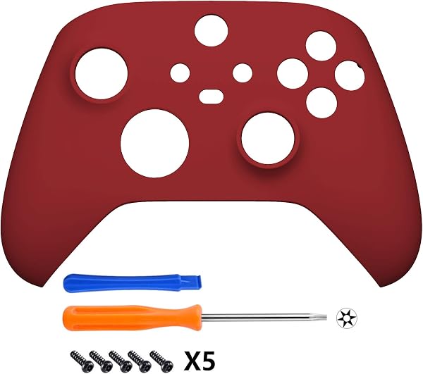 eXtremeRate Replacement Shell for Xbox Series X & S Controller - Personalized Upgrade - Passion Red Soft Touch Grip Custom Cover Case Faceplate for Xbox Core Controller [Controller NOT Included] - 3