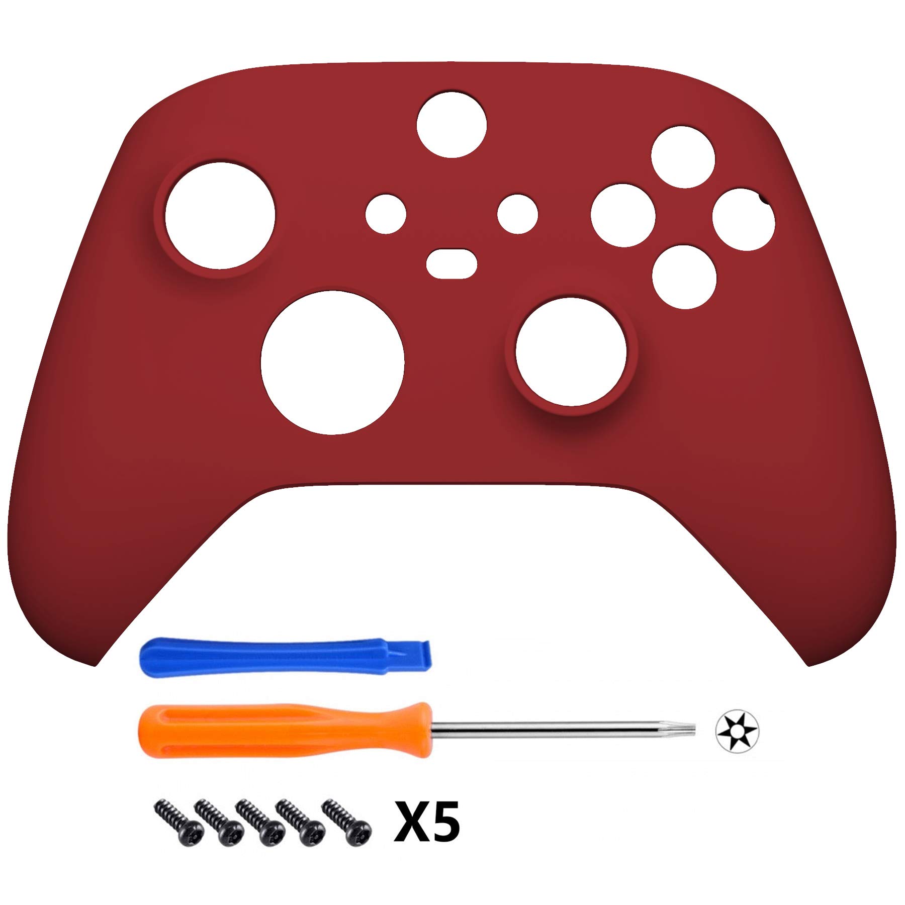 eXtremeRate Replacement Shell for Xbox Series X & S Controller - Personalized Upgrade - Passion Red Soft Touch Grip Custom Cover Case Faceplate for Xbox Core Controller [Controller NOT Included] - 4