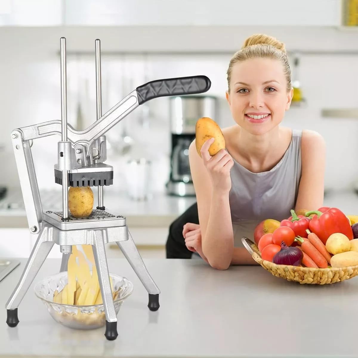 Tritatutto professionale per frutta e verdura, in acciaio inox, con lame multiple per la preparazione professionale degli alimenti da cucina