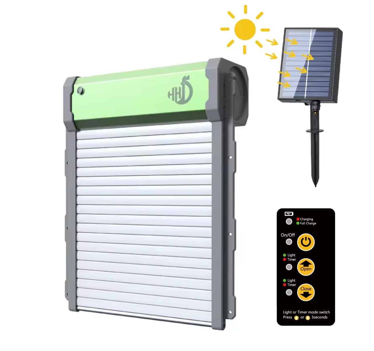 Aofesel Automatische kippenhok op zonne-energie, automatische deur voor