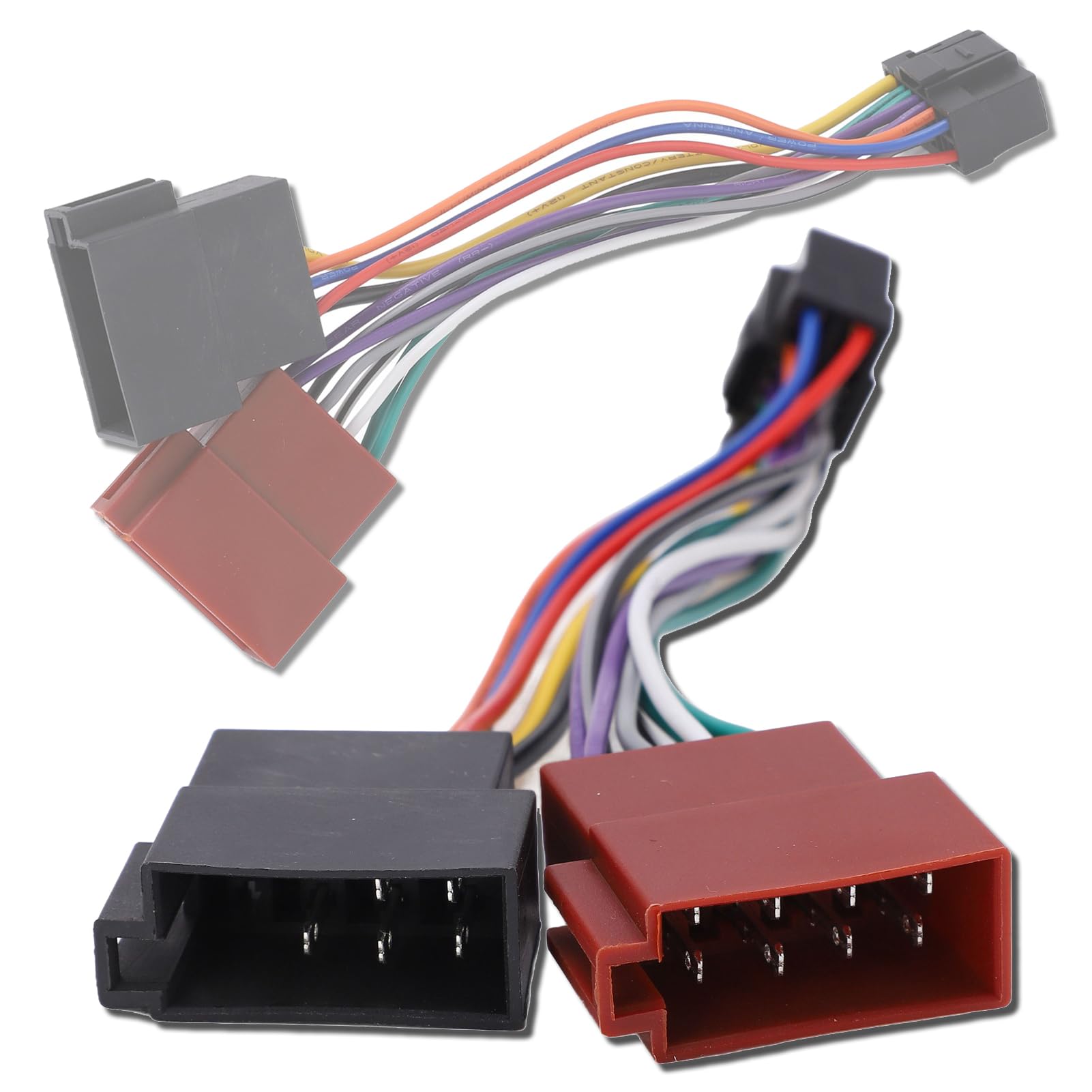 EMagTech 3 Paires Adaptateurs Métier à Tisser Radio Voiture 16 Broches - Kit Câblage Audio