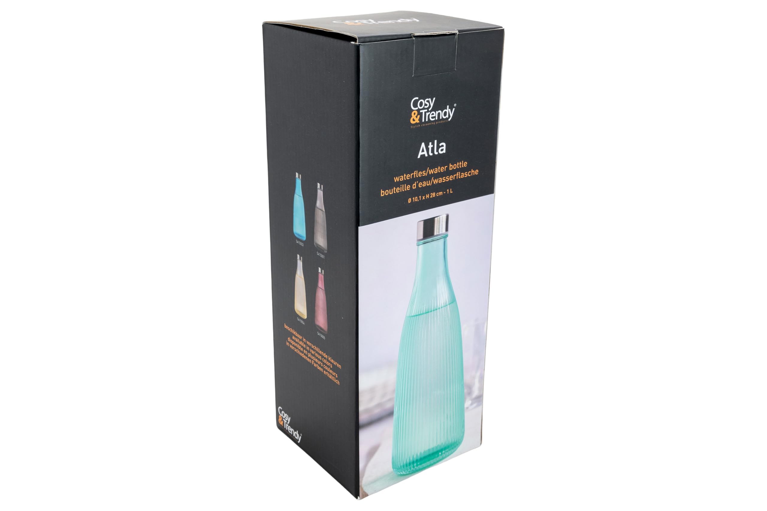 Cosy & Trendy Bottiglia di Vetro Atla, Verde Minerale, 1L