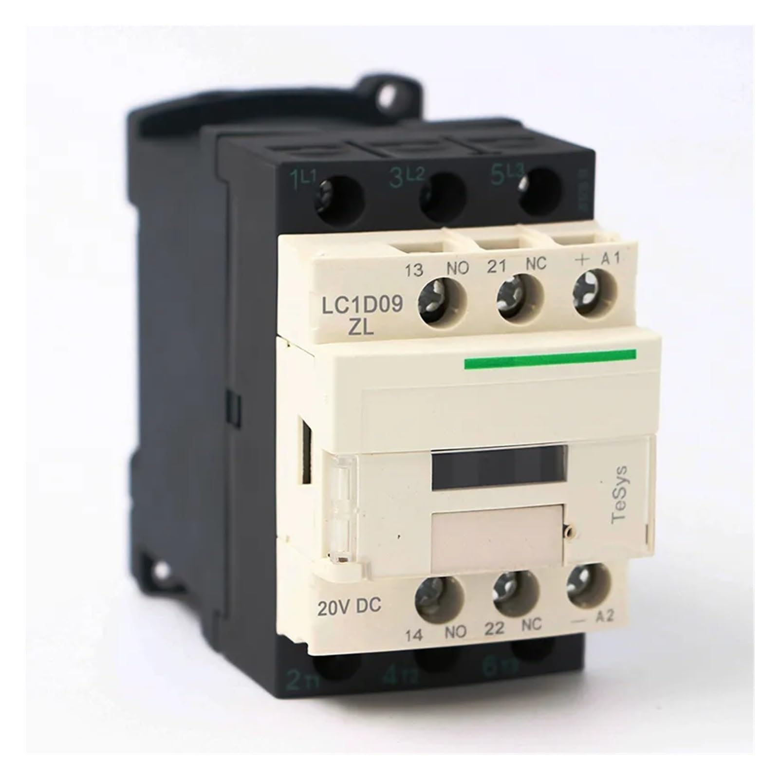 QRUYHBAJU LC1D09ZL DC electromagnetic contactor 3P 3NO LC1-D09ZL 9A 20V DC Coil