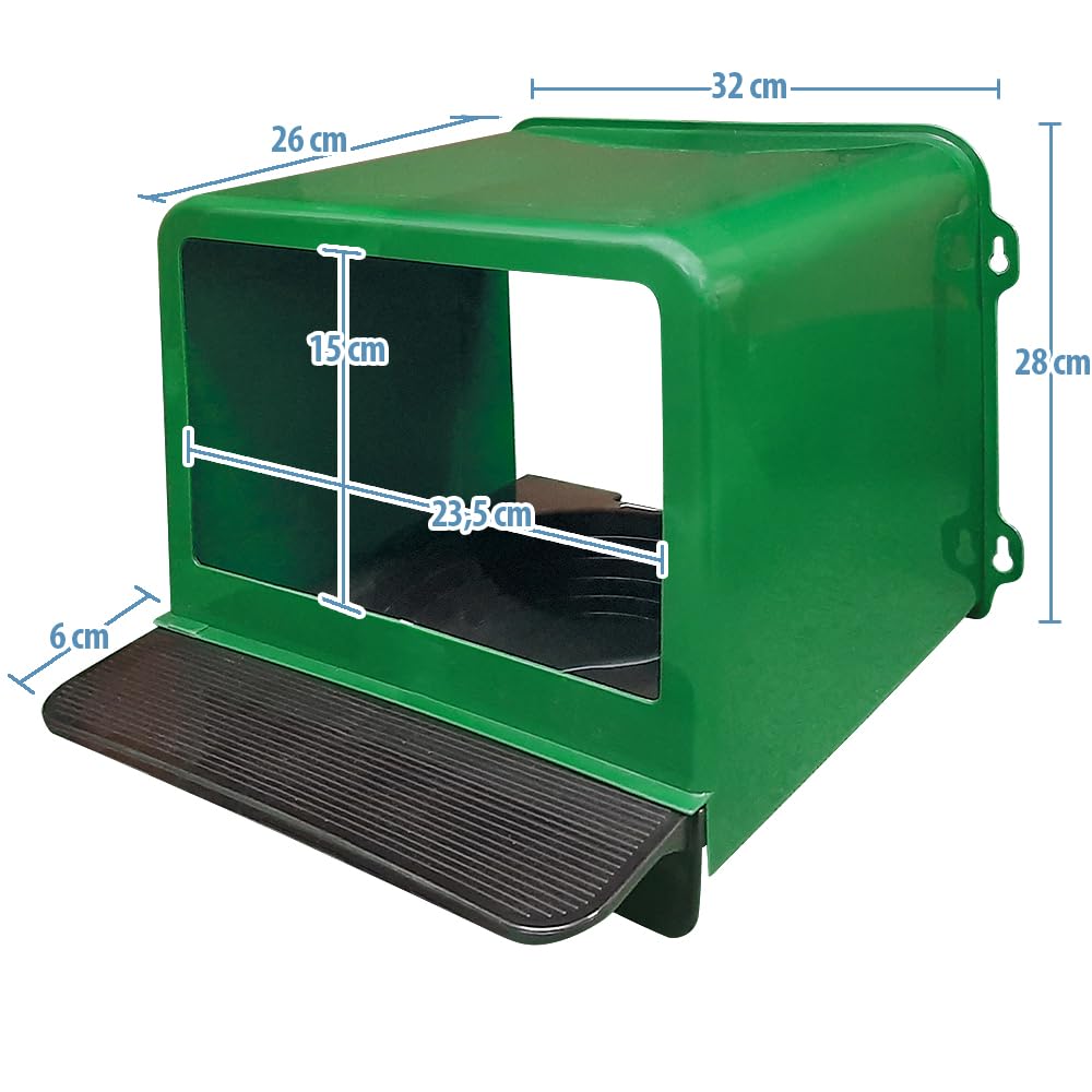 Breker Casa para palomas, 1 compartimento, plástico, moderno, verde/negro, paloma, codorniz, gallina enana