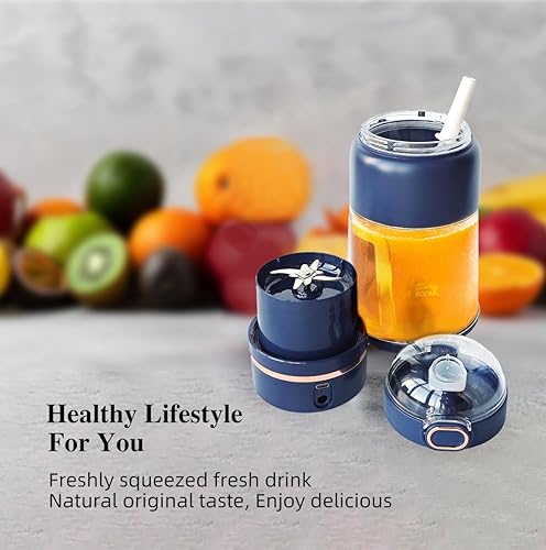 Miniatura 3 de Licuadora personal portátil 8 cuchillas ultra afiladas, mini licuadora USB recargable para viajes, picnic, oficina, gimnasio