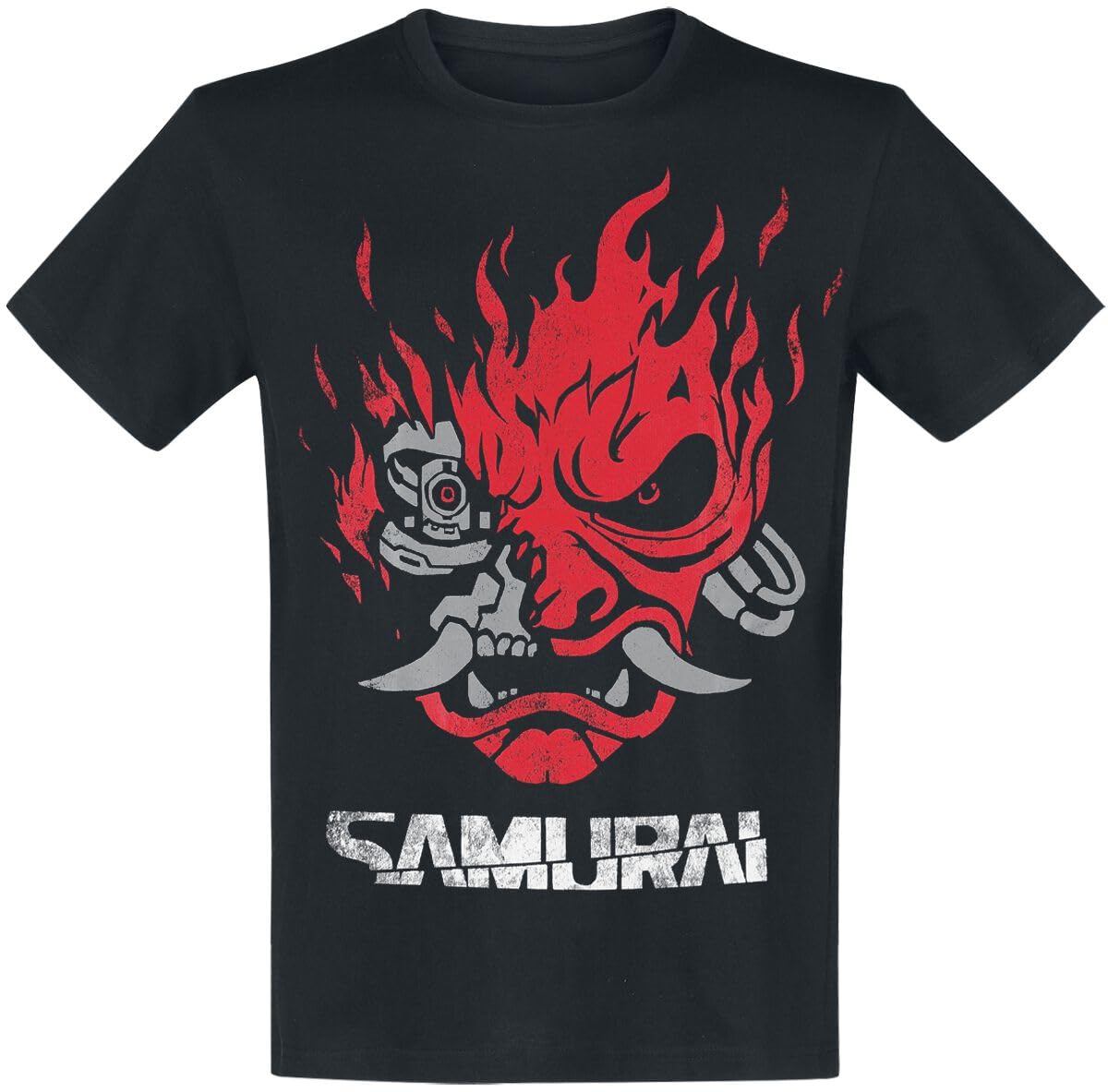 Cyberpunk Samurai - BandMerch Männer T-Shirt schwarz M 100% Baumwolle Fan-Merch, Gaming
