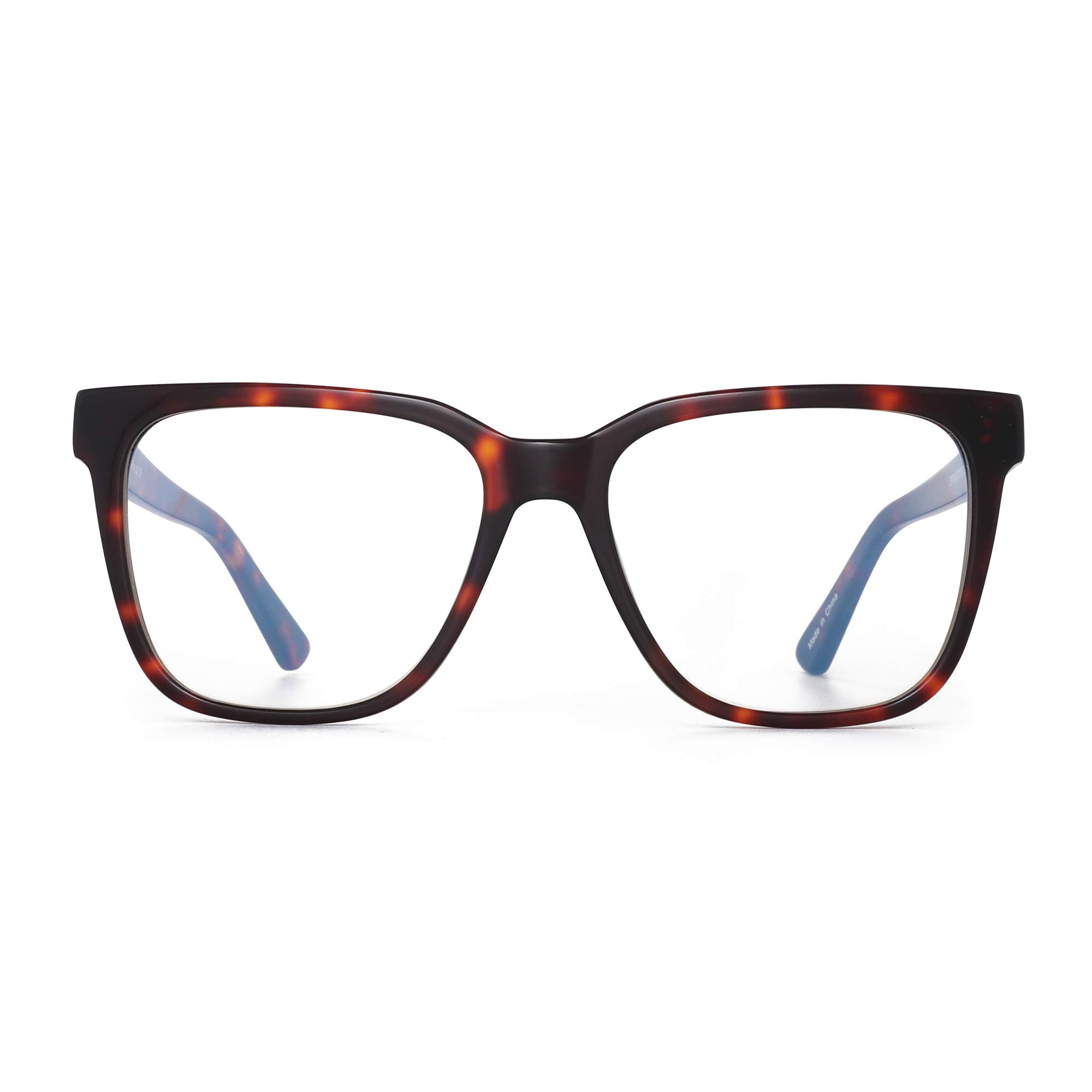 JIM HALO Blue Light Blocking Glasses for Women Men Oversized Square Computer Glasses Acetate Frame
