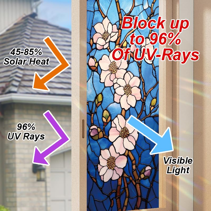 Película decorativa para ventana privacidad 18x40 pulgadas miniatura 4
