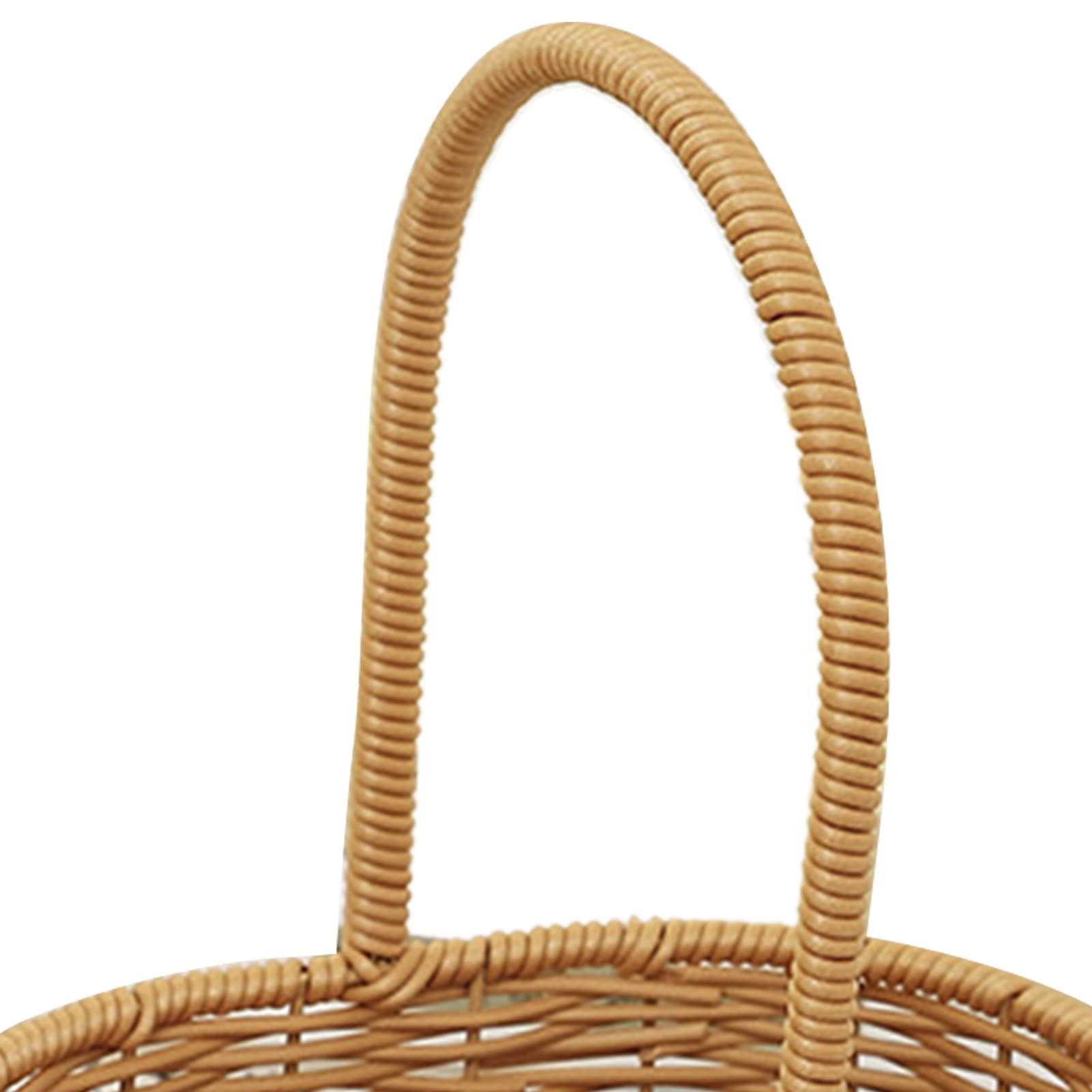Ddewing Rattan Flower Girl Basket Small Carrying Basket Rural Rattan Woven Hand Held Flower Basket,Portable Woven Basket with Handle Rattan Hand Woven Hamper for Fruits Vegetables Gifts(#2)