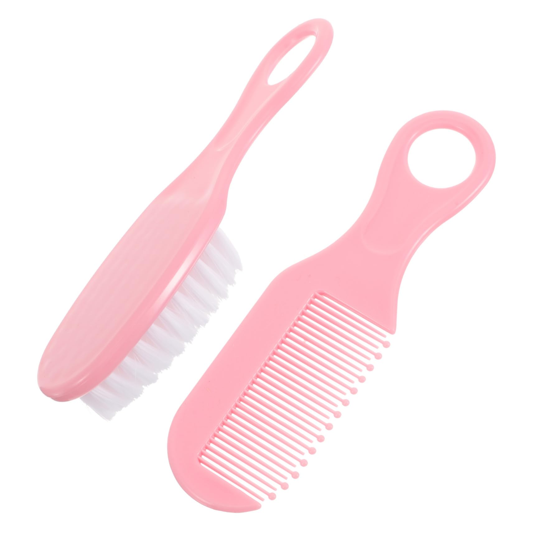 ibasenice Infant Massage Brush and Comb Set 1 Set Soft Static-Free Smooth Promotes Blood Circulation Safe for Newborns