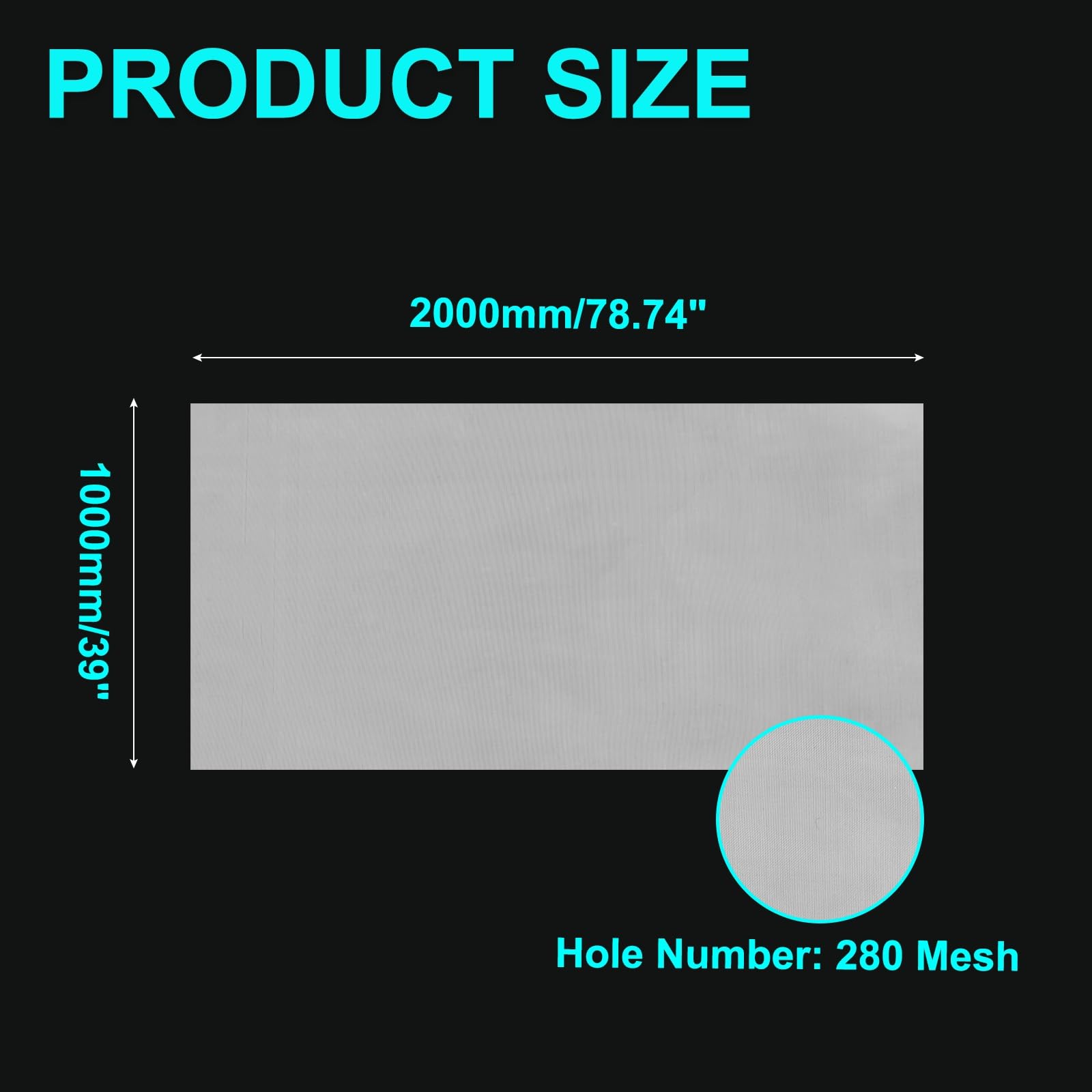 QUARKZMAN Filtro A Maglia Di Nylon Per Vernice 280 Mesh Rete Tessuta Telo Filtro (78"x 39") Per Vernice, Home Brewing, Bianco