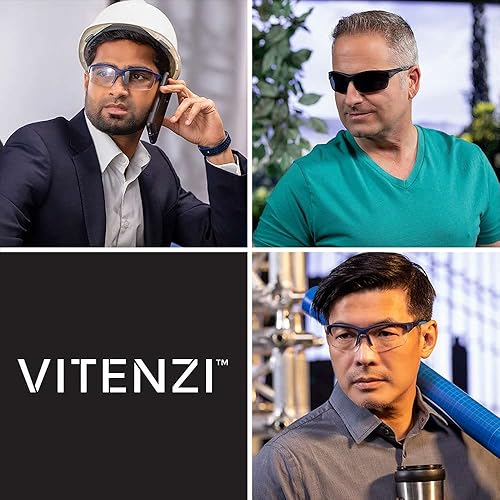 Miniatura 6 de VITENZI Gafas de seguridad bifocales con lectores envolventes para deporte, aumento de seguridad, protección de lectura, Terni