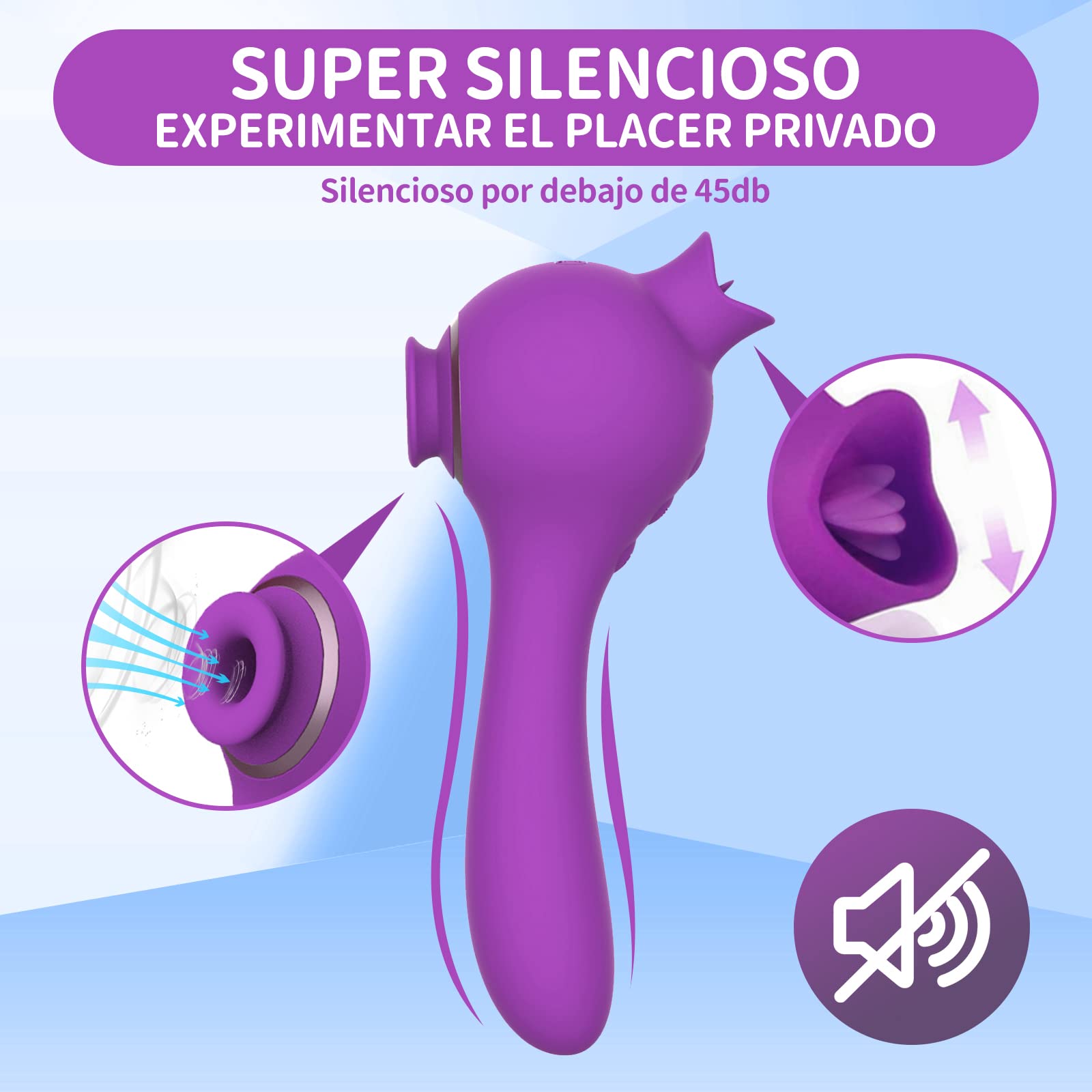 3 en 1 eléctrico Sùcciønadør Clîťoris Müjèr Original masajeador，10 * 10 * 10 Eștîmùlâdőr de Clítőrîs Femènịn,Mùjêr, Vîbràdőrésmüjer Sêxùâl, Vîbrâtorîa Mùjêr (purple3)