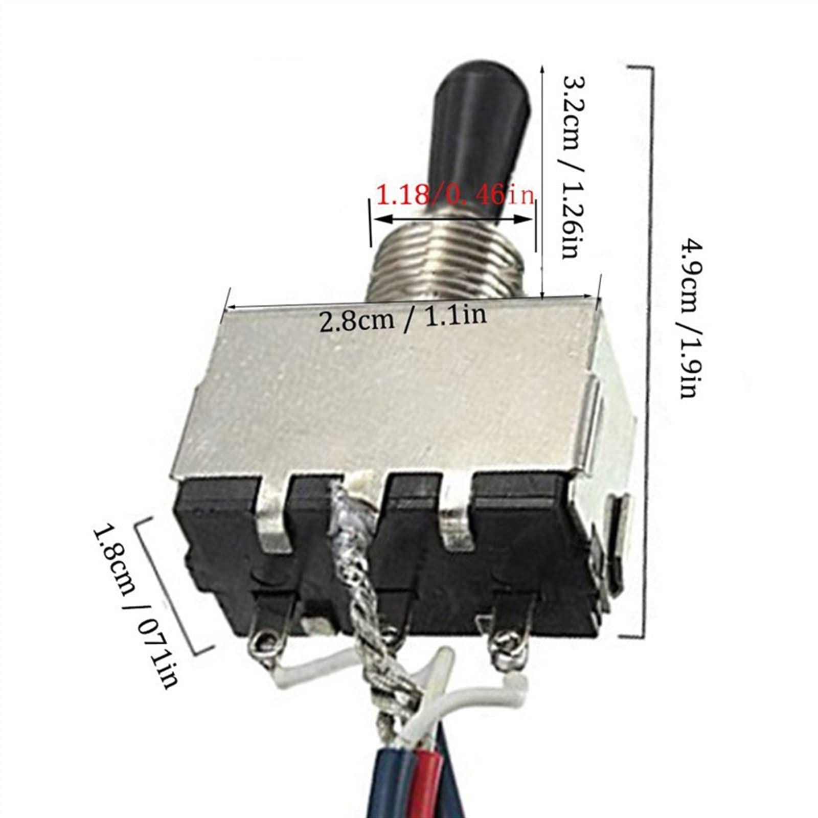 Kit Cablaggio Chitarra RUNCCI-YUN - 2 Tone 1 Volume, Selettore 5 Vie, Potenziometri 500k, Per Stratocaster