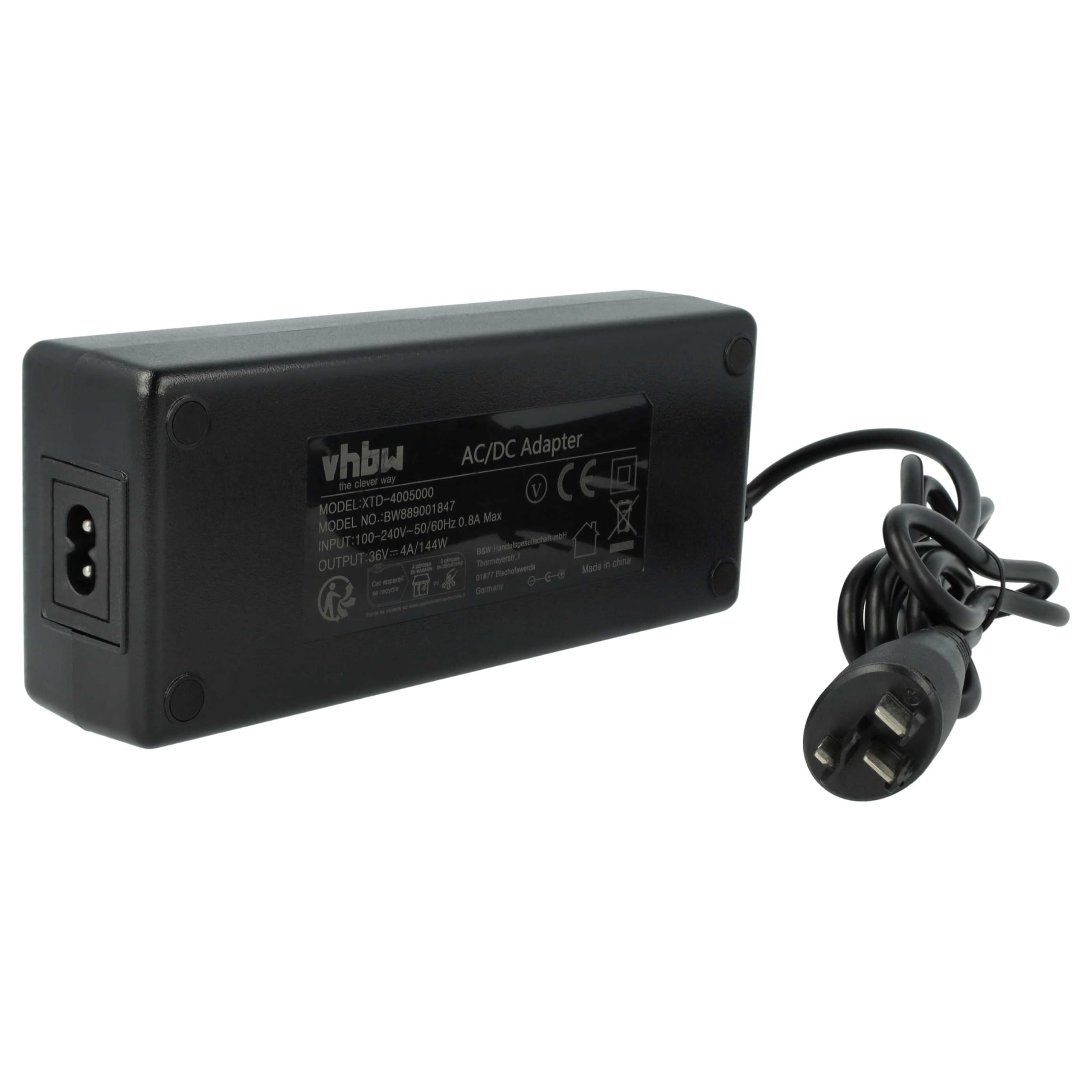 vhbw Chargeur Compatible avec Bosch PowerTube 500, PowerPack 500, PowerTube 625 vélos électriques - pour Batteries Li-ION 144W