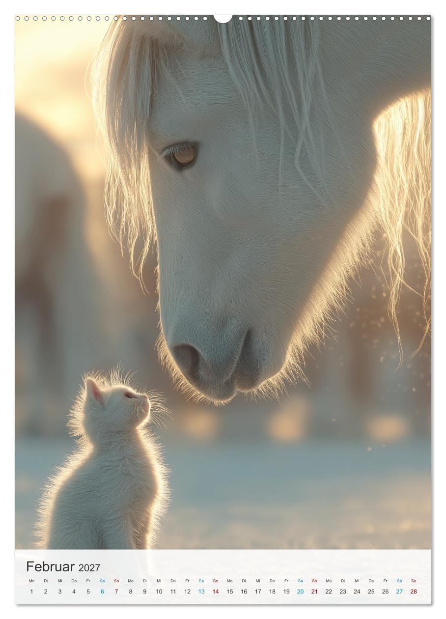 Tierfreunde fürs Herz (hochwertiger Premium Wandkalender 2027 DIN A2 hoch), Kunstdruck in Hochglanz: Dieser bezaubernde Tierkalender zeigt niedliche ... verschiedenen Tieren. (CALVENDO Tiere)