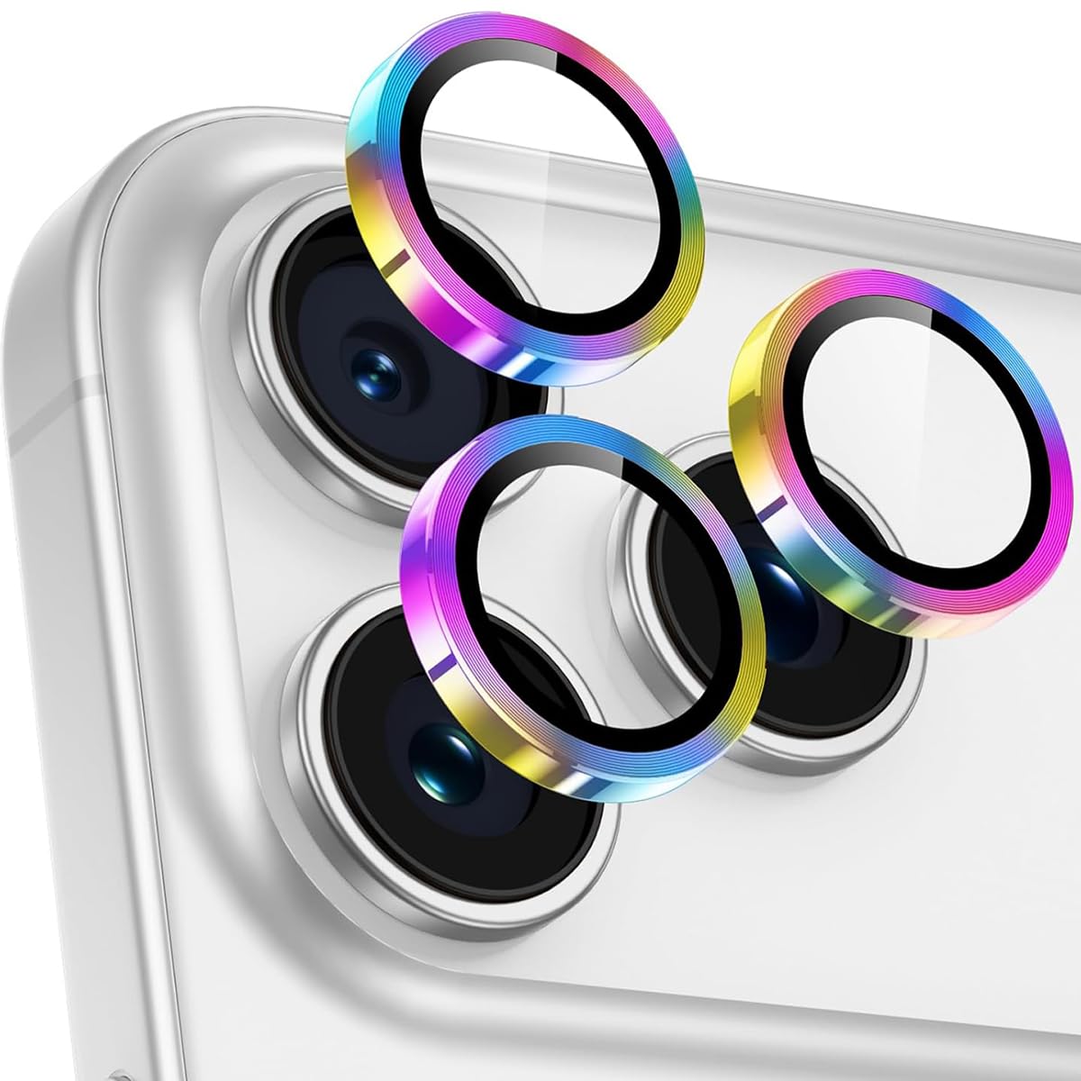 Jurqqer 1 Stück für iPhone 17 Pro Max / 17 Pro Kameraschutz, Schillern | 9H Saphirglas & Flugzeug-Aluminiumlegierung, Kratzfest, Blasenfreie Montage, Ultraflach, HD Klar und Hüllenkompatibel