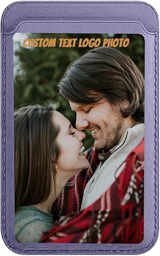 Miniatura 7 de LalatiFy Cartera de cuero personalizada compatible con iPhone 15141312 ProMaxPlusMini teléfono Apple y funda magnética, texto fotográfico