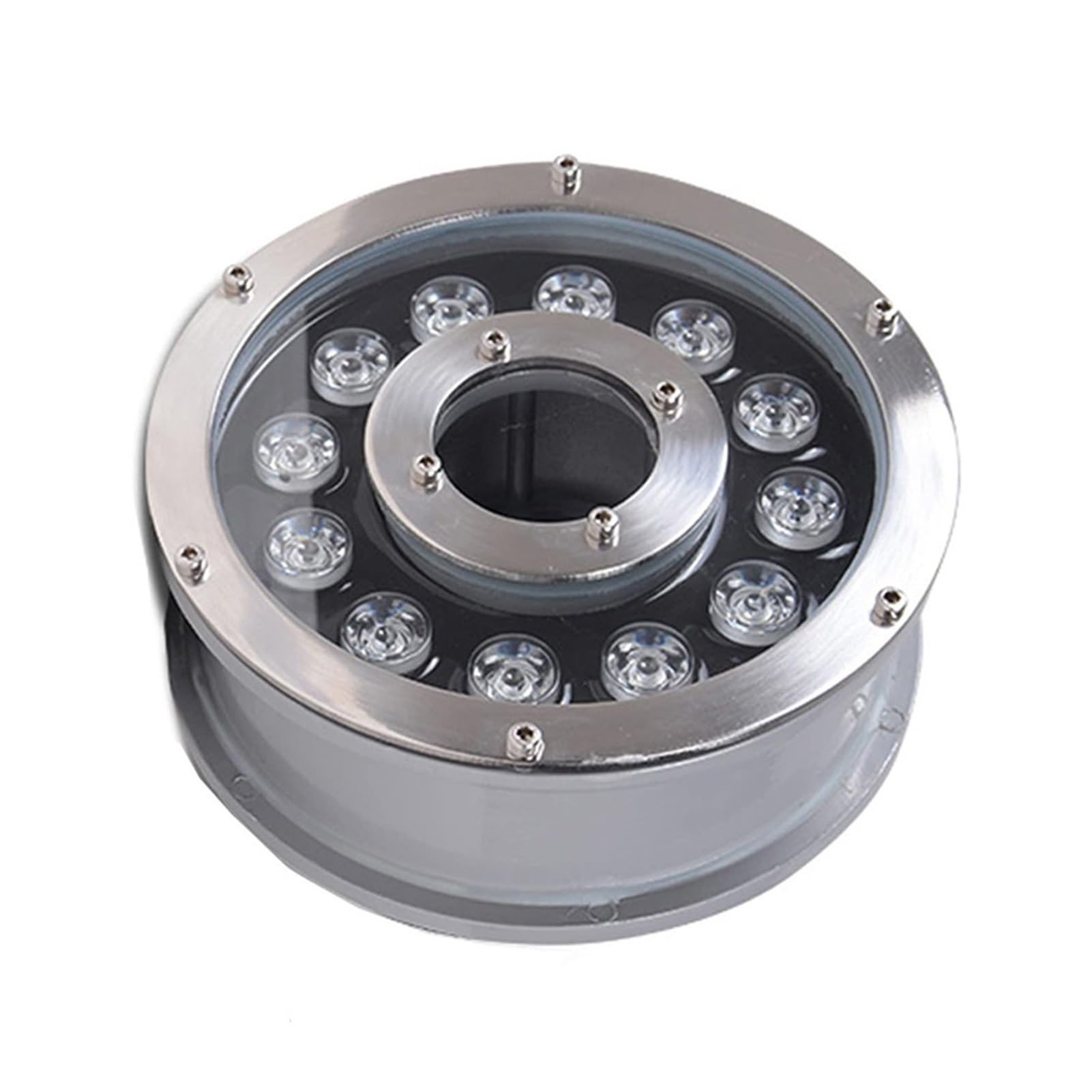 Luce Da Immersione A LED - Faretto Subacquei, Faretto Subacqueo Sommergibile A Foro Centrale 12V / 24V, Faretto Da Giardino Impermeabile In Acciaio Inossidabile IP68 ( Color : RGB , Size : 6W(12V) )