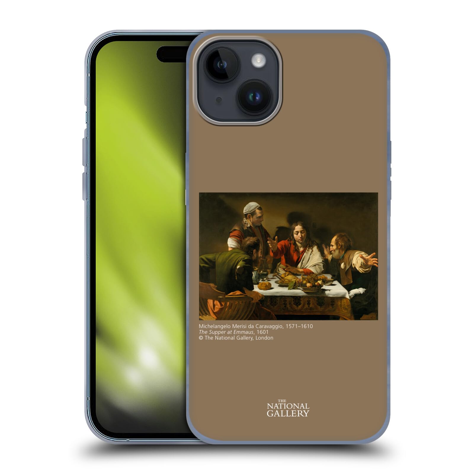 Head Case Designs Officially Licensed The National Gallery The Supper At Emmaus People Soft Gel Case Compatible With Apple iPhone 15 Plus