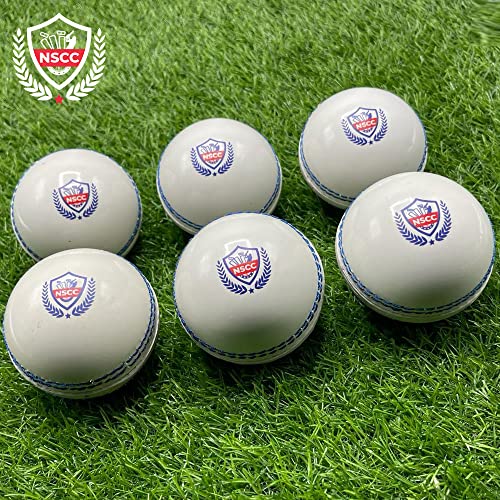 Classic White Synthetic Cricket Balls with Seam 90g Weight Hand S...