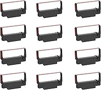 Vista 1 de Bigger Repuesto para ERC-30, ERC 30 34 38 B/R cinta compatible con impresora Epson ERC30 ERC34 ERC38 NK506 (negro y rojo, 12 unidades)