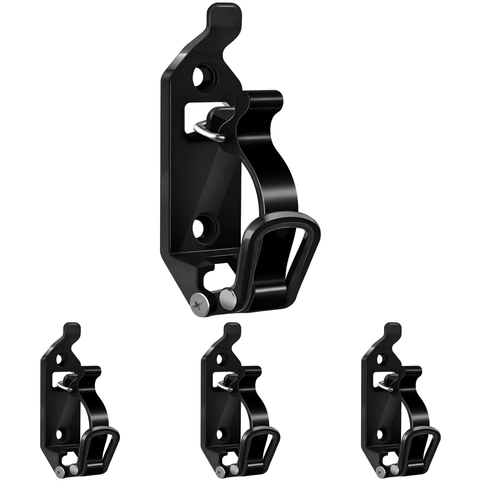 4 Stk. Schnellverschluss Spatenhalter Set, feste Klemme mit Eisenbügel, dickem Gummiband für Feueraxtgriff, Dachträger, LKW, Traktor, UTV, 13,5 x 3,2 x 4 cm