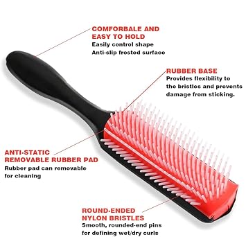 3-In-1 Styling Cream for Flyaways - Anti-Frizz Cream to Define All Hair Types & Textures - Add Shine and Smoothness with Brush