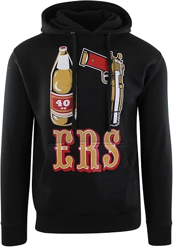 ShirtBANC 40oz 9MM California Football Hoodie Sweatshirt Sports Culture Sweater Black