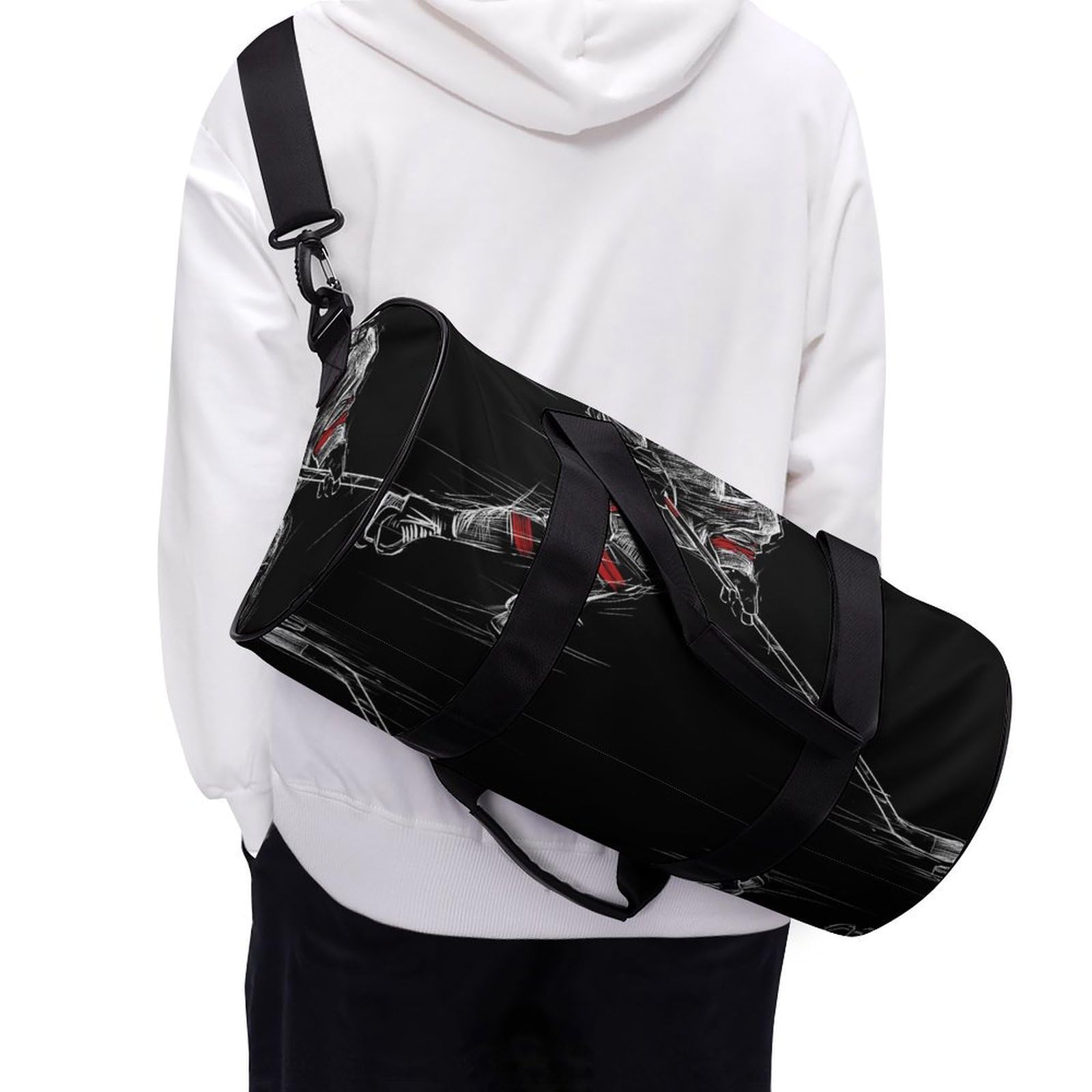 Hockey sur Glace Sac De Sport Gym Sac De Voyage Sac Week-End Duffel Bag pour Camping Randonnée Voyage 45x23x23cm
