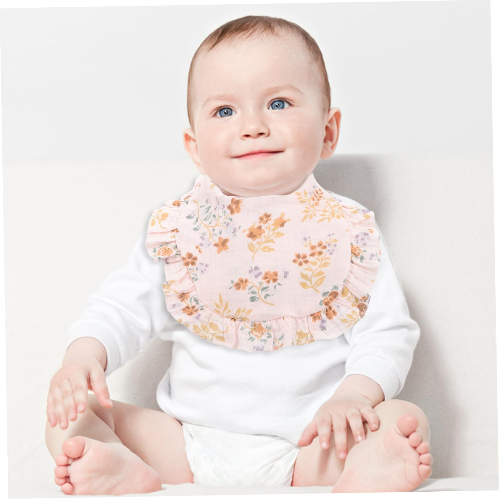 Abaodam 2 Set Di Bavaglini Per Neonati Per La Per L'allattamento Traspiranti in Morbido Cotone Design Sicuro 6 Pezzi * 2