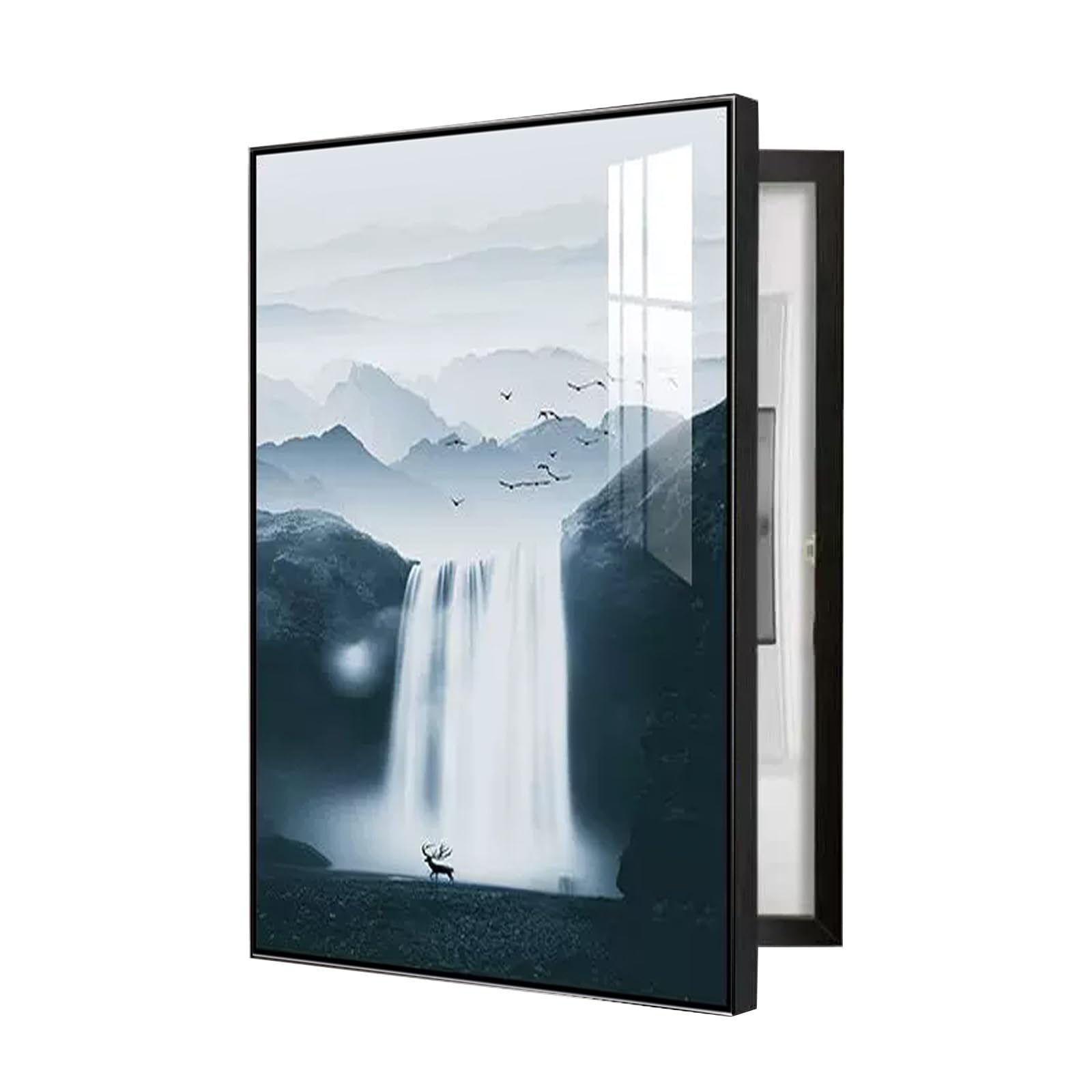 Copertura Quadro Elettrico Decorativa, Nascondi Contatore Quadri, Copri Scatola Fusibili e Contatore Elettrico Verticale con Stili Vari(D,40X50CM/15.7x19.6in)