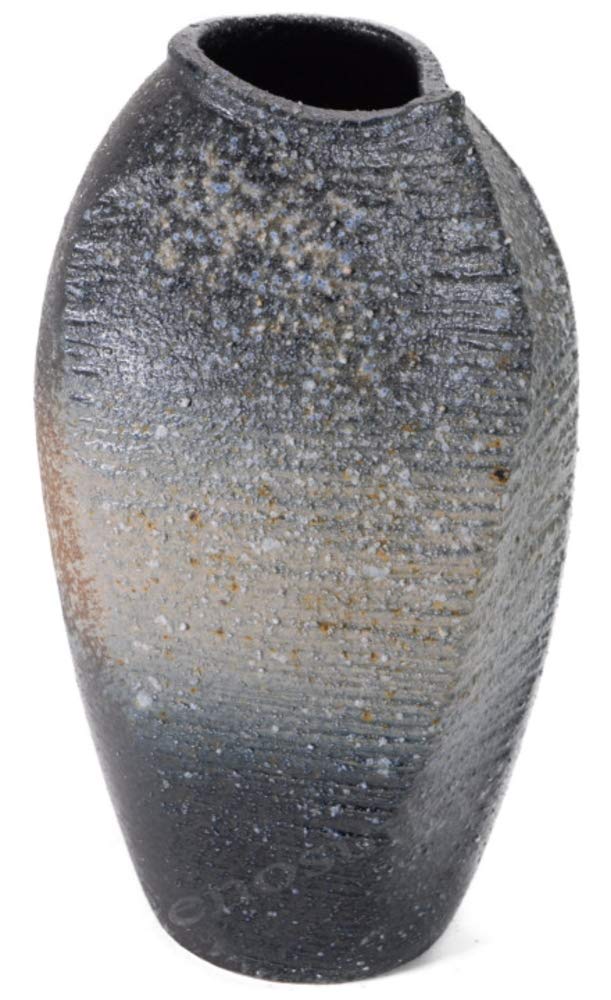 Amazon.co.jp: 信楽焼陶器 花器 古信楽扇面花器 12号 高さ37.5cm 7013