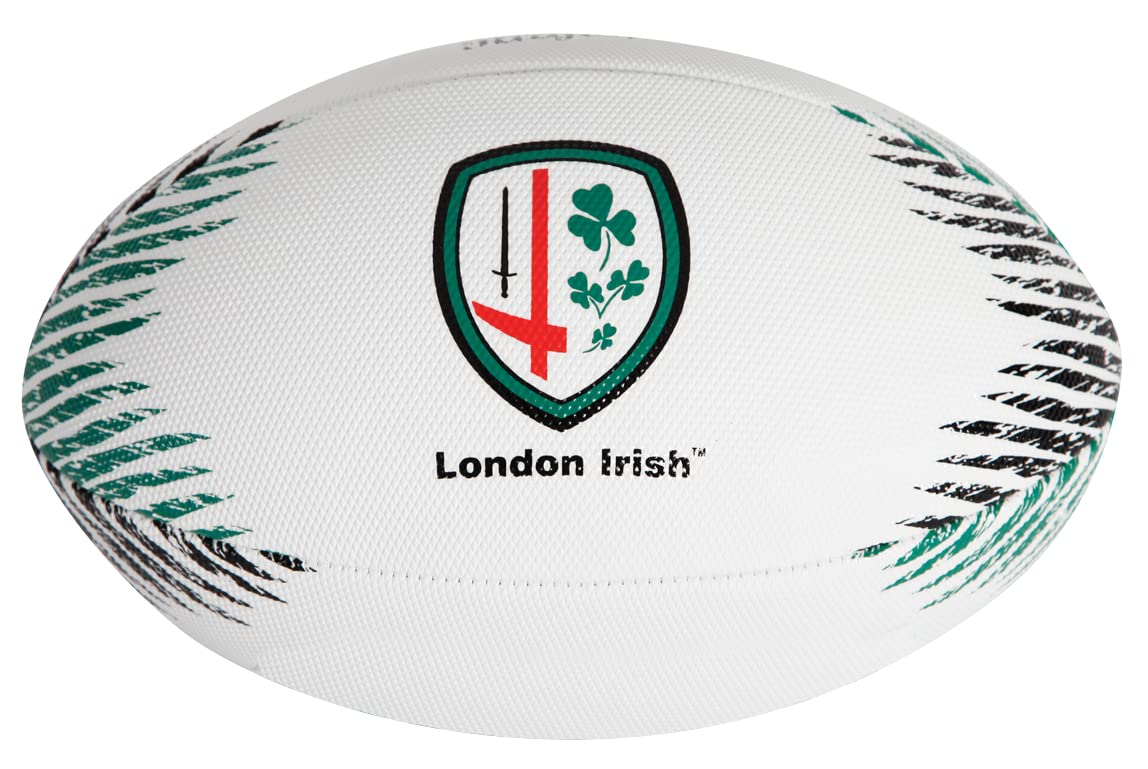 Gilbert Ballon De Rugby Angleterre – Taille 5, Supporter Officiel, Vessie Latex Synthétique, Robuste Et Précis