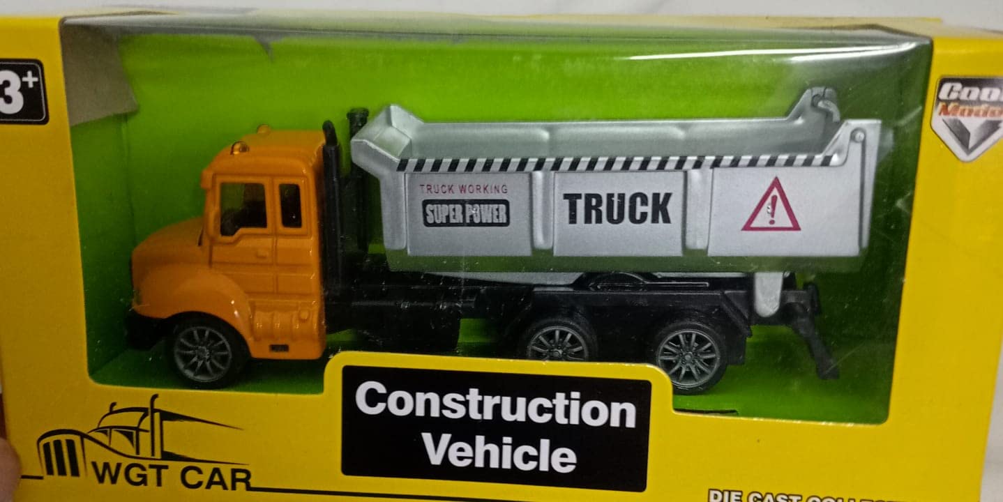 WTG Constructions Truck Transport Truck in Metal Pull Back Function with Movable Parts | Die Cast Metal Cargo Transporter Truck | Fire Truck Water Transporter for Kids