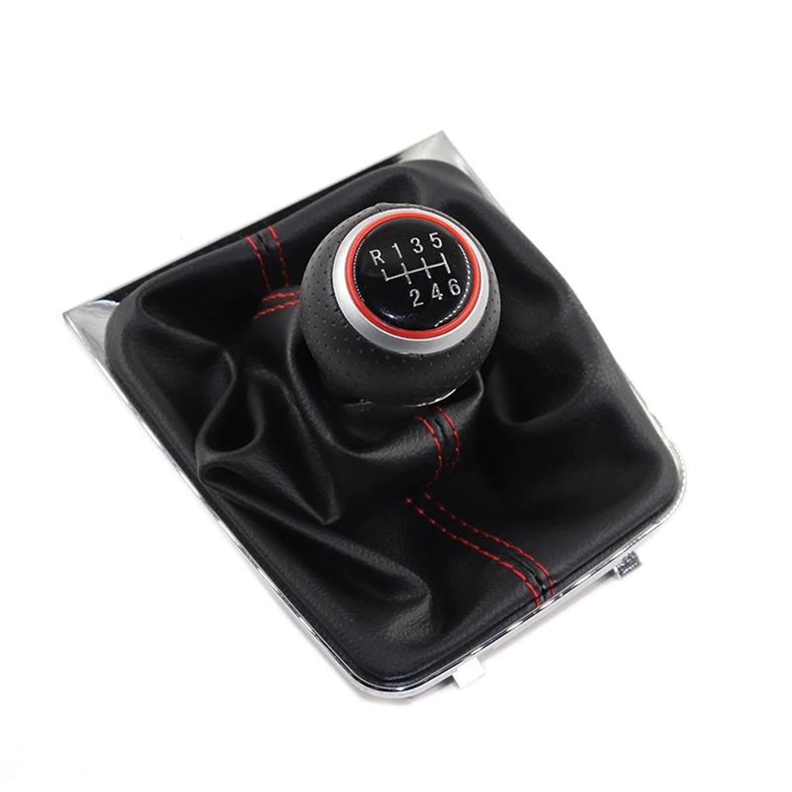 LTQSIV for VW for Golf 7 VII A7 MK7 GTI GTD 2013 2014 2015 2016 2017 2018 Leather Car Shift Gear Knob Lever Gaitor Boot Cover(6 Speed Set)